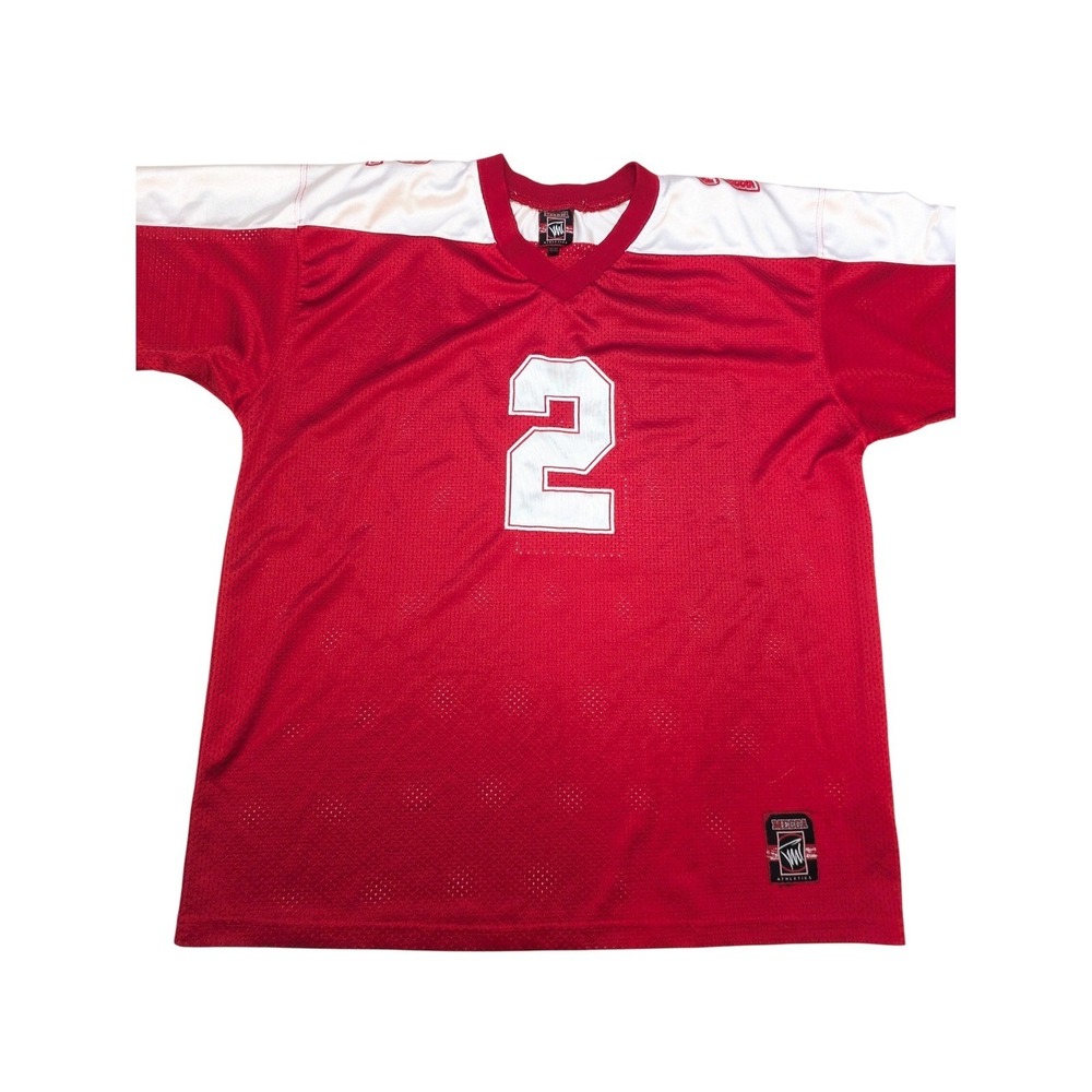 Mecca Athletics Red Number 2 Football Jersey Athletic XL Polyester Mesh